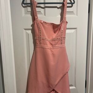 Elegant Pink Studded Dress New w Tags